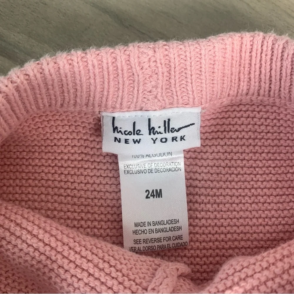 Nicole by Nicole‎ Miller baby girl sweater set top and bottom set size 24 months